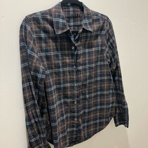 Jenni Kayne Classic Flannel in Forest Plaid Shirt